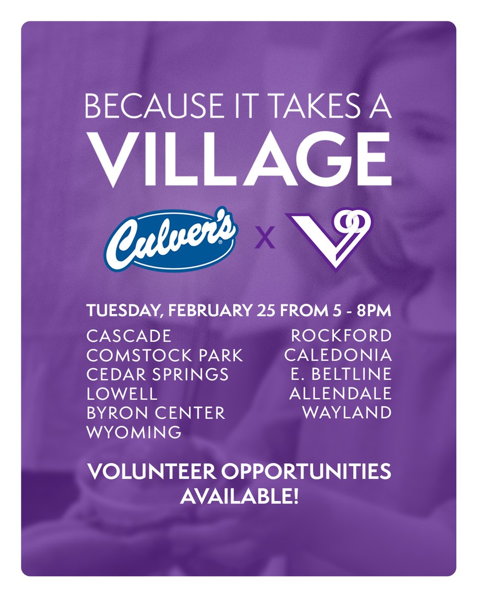 Visit ANY of these locations to help us raise funds for students and families in need in West MI! 😊  

Looking to volunteer? All help is welcome! Check out this link to learn more and sign up: signupgenius.com/go/10C0A45A9A7… (link in bio)

#V99 #ItTakesAVillage | thevillage99.org