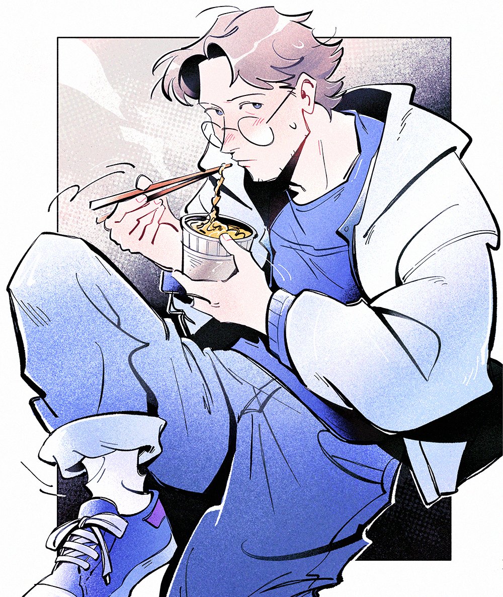 otacon.. instant noodle fiend..