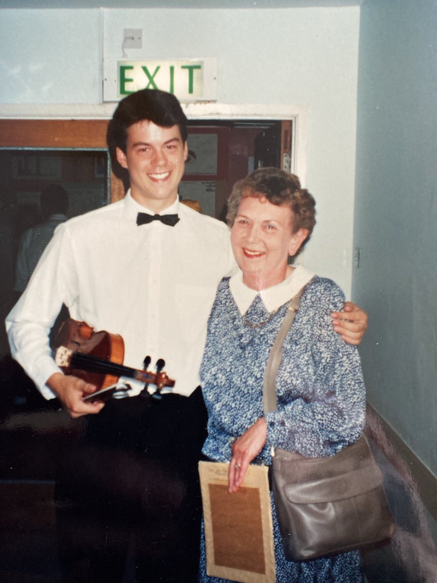 Busking in Bath aged 16 with wonderful friend Richard Toomer, and me with my first violin teacher Mrs Williams who was such a lovely and patient lady. Mum has been digging out some old pictures 😀