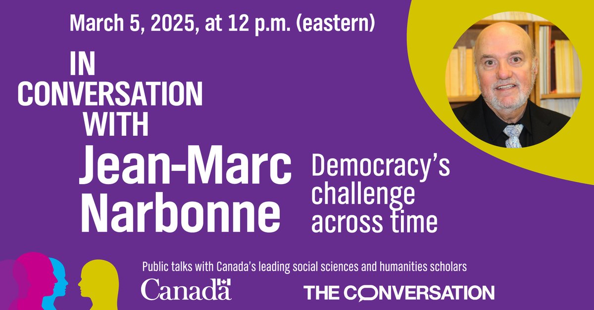 SSHRC (@sshrc_crsh) on Twitter photo 📅 Tune in for In Conversation With Jean-Marc Narbonne, March 5 at 12 PM ET. Narbonne is a foremost expert on ancient Greek philosophy and recipient of #SSHRC’s 2024 Gold Medal. 🥇
Register now: meetview.com/sshrc20250305/…
<a href="/ConversationCA/">The Conversation Canada</a> @UniversiteLaval <a href="/TIPS_SPIIE/">TIPS_SPIIE</a> <a href="/cac_scec/">CAC SCÉC</a> 📅 Tune in for In Conversation With Jean-Marc Narbonne, March 5 at 12 PM ET. Narbonne is a foremost expert on ancient Greek philosophy and recipient of #SSHRC’s 2024 Gold Medal. 🥇
Register now: meetview.com/sshrc20250305/…
<a href="/ConversationCA/">The Conversation Canada</a> @UniversiteLaval <a href="/TIPS_SPIIE/">TIPS_SPIIE</a> <a href="/cac_scec/">CAC SCÉC</a>