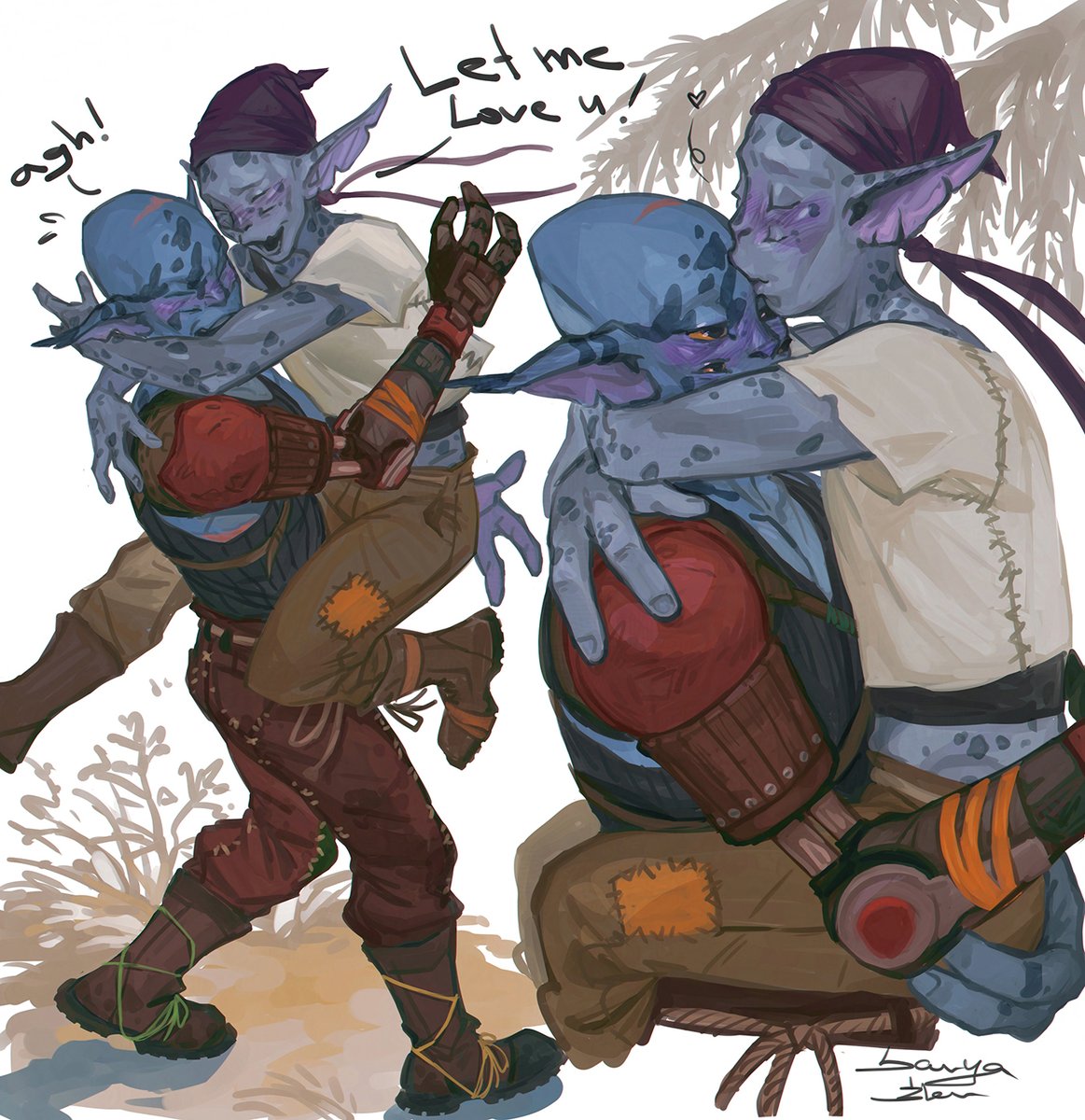 DaryaBler's tweet photo. #OuterWilds
art trade for @Rakkigaru 💞
Kyan loves Dreika so much https://t.co/97MWbhZMbT
