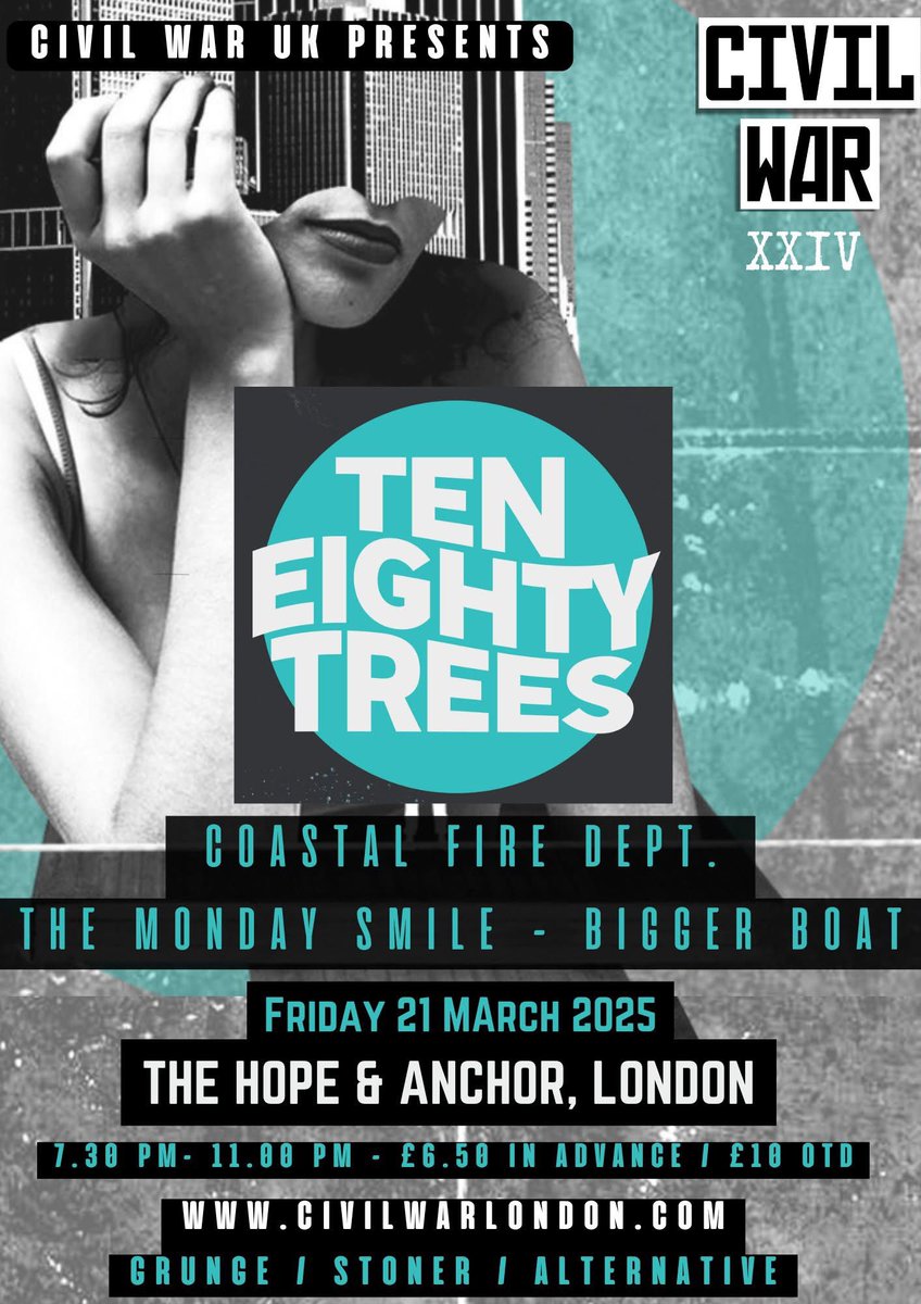 Coastal Fire Dept (@coastalfiredept) on Twitter photo Next Gig
<a href="/civil_war_uk/">Civil War</a> at the <a href="/TheHopeLiveN1/">Hope and Anchor Live</a> on Friday 21 March
<a href="/TenEightyTrees/">Ten Eighty Trees</a>
Us
The Monday Smile
Bigger Boat
Get your tickets now (link in our bio).
<a href="/LizKershawDJ/">Liz Kershaw</a> & <a href="/garyjkemp/">Gary Kemp</a> let us know if you wanna be on our guest list. Next Gig
<a href="/civil_war_uk/">Civil War</a> at the <a href="/TheHopeLiveN1/">Hope and Anchor Live</a> on Friday 21 March
<a href="/TenEightyTrees/">Ten Eighty Trees</a>
Us
The Monday Smile
Bigger Boat
Get your tickets now (link in our bio).
<a href="/LizKershawDJ/">Liz Kershaw</a> & <a href="/garyjkemp/">Gary Kemp</a> let us know if you wanna be on our guest list.