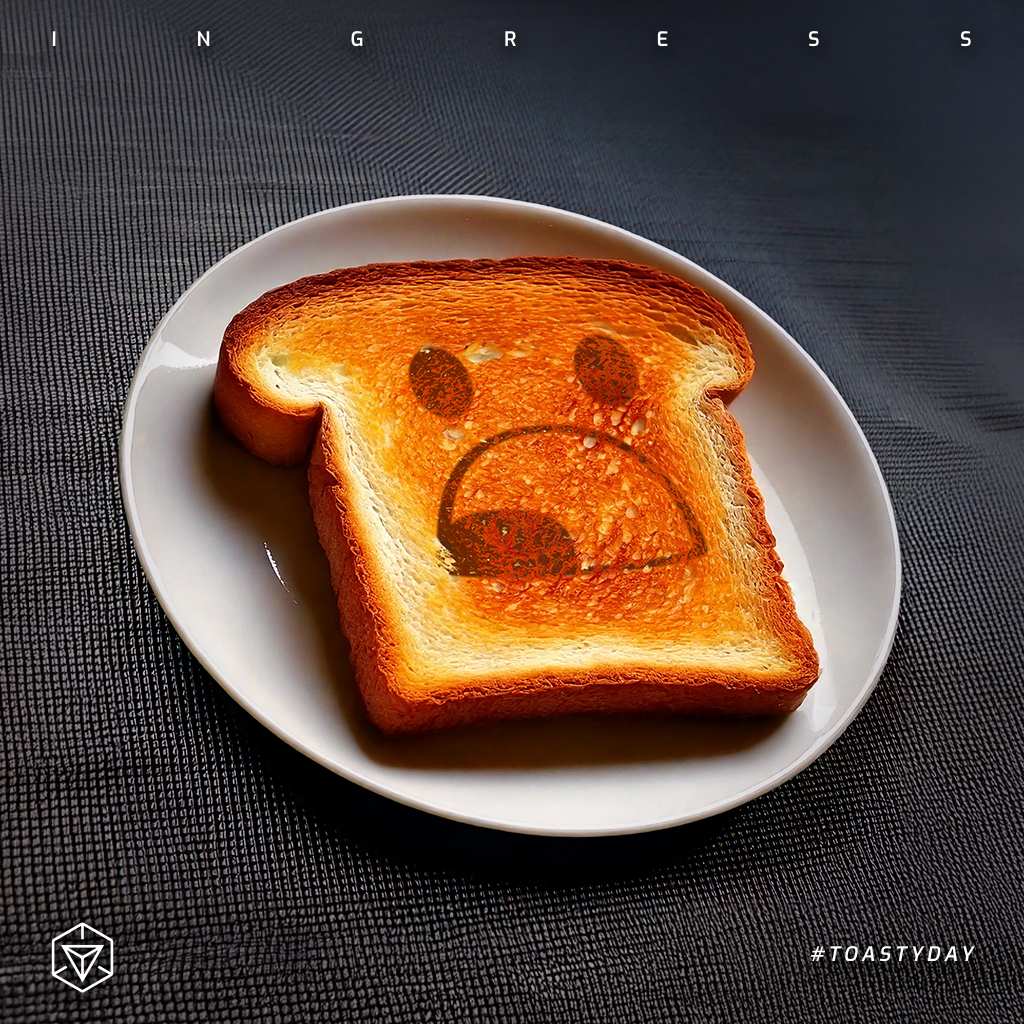 ingress's tweet photo. 🔥 Get ready to turn up the heat for Toasty Day 2025!

On February 27, complete the “Toasty Day 2025” Campaign and earn TOAST beacons.

Don’t miss your chance to grab the Toast Day 2022 cosmetic medal too! 🥪💥

#Ingress #IngressTOAST #NationalToastDay https://t.co/zf0xuNe7F9
