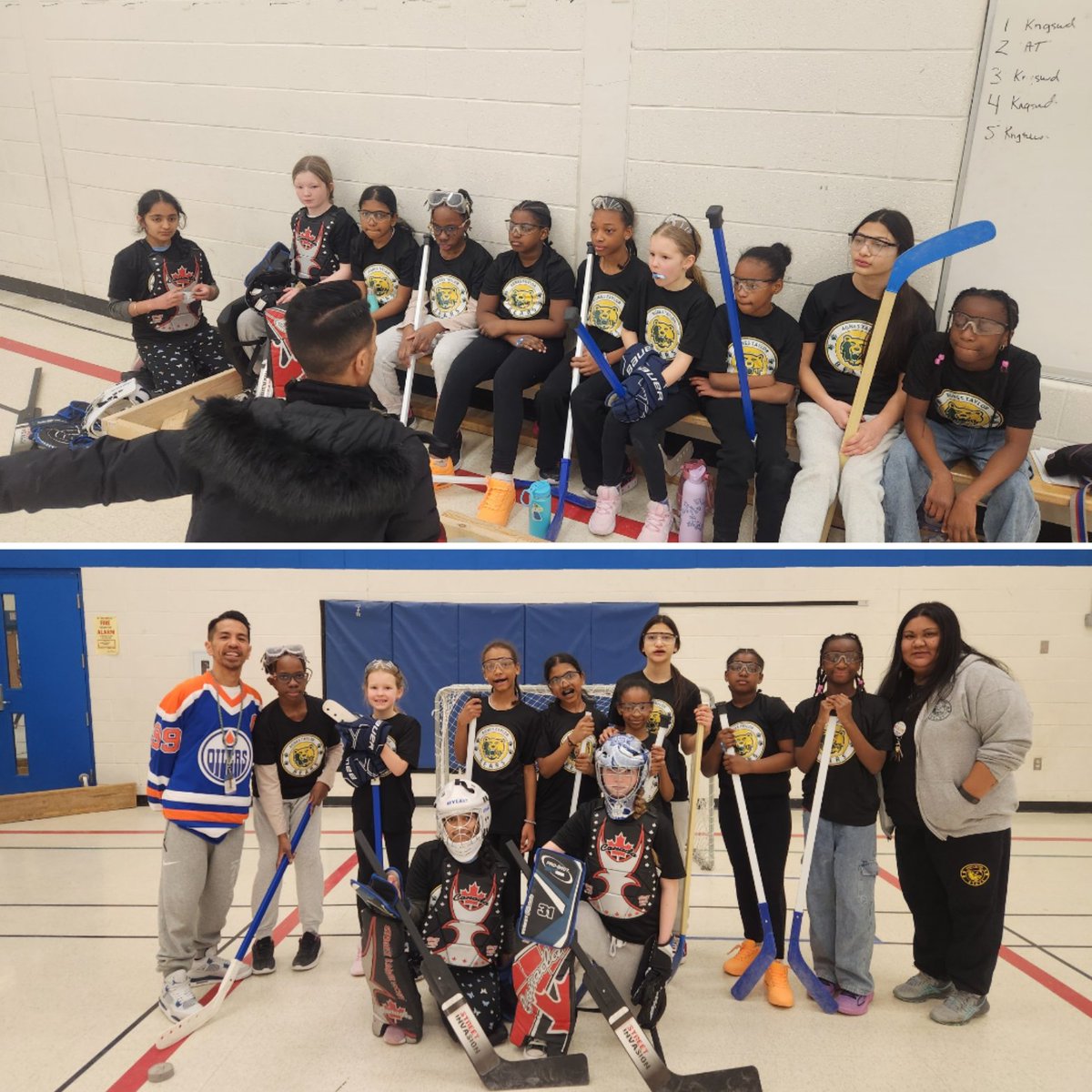 PhysEd_AT's tweet photo. Our @AgnesTaylor_PS FOS Girls Floor Hockey team had a great day today! Thx to @KingswoodDrive for hosting. Lots of fun, learning and sportspersonship had by all!!  @hpe4pdsb @ETPHEA @PeelSchools 👏🏽🏒🐻❄️ https://t.co/X9eLnxOmTd