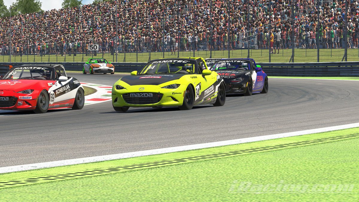 NXT GP iRacing | MX-5 Cup | Monza

Q: P3
R1: P9
R2: P4

Really close racing. A bit unlucky having to avoid big contact in race 1. Got pushed wide in the last cornerin race 2 which costed me a podium.
Nonetheless pretty happy with the results in my first sports car race.
