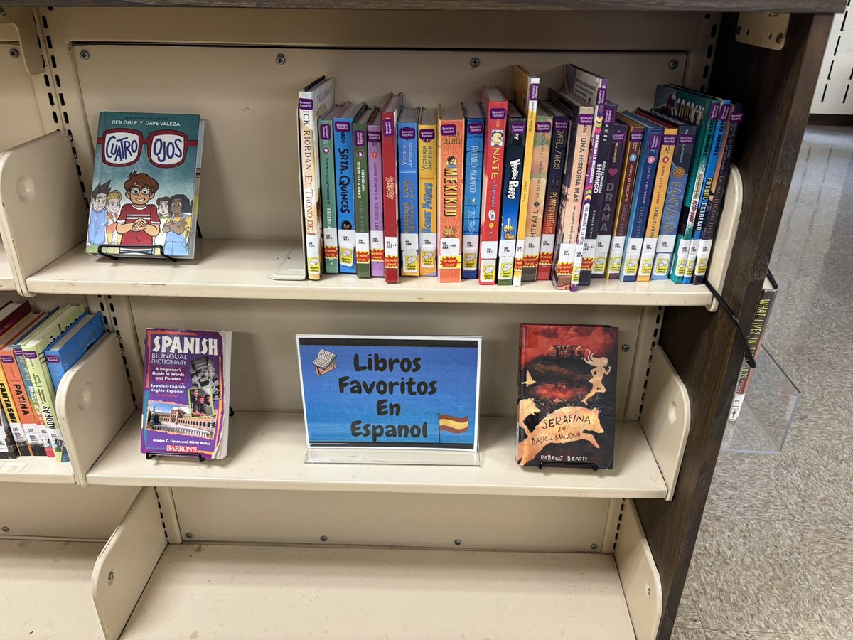 Mrs. Kendzierski (@squiresread) on Twitter photo Our Spanish titles have a new home in our library space & an awesome new sign thanks to our PTO! #bcpslms <a href="/ParkvilleMS/">Parkville Middle</a> <a href="/BCPSLMP/">BCPS LMP</a> Our Spanish titles have a new home in our library space & an awesome new sign thanks to our PTO! #bcpslms <a href="/ParkvilleMS/">Parkville Middle</a> <a href="/BCPSLMP/">BCPS LMP</a>