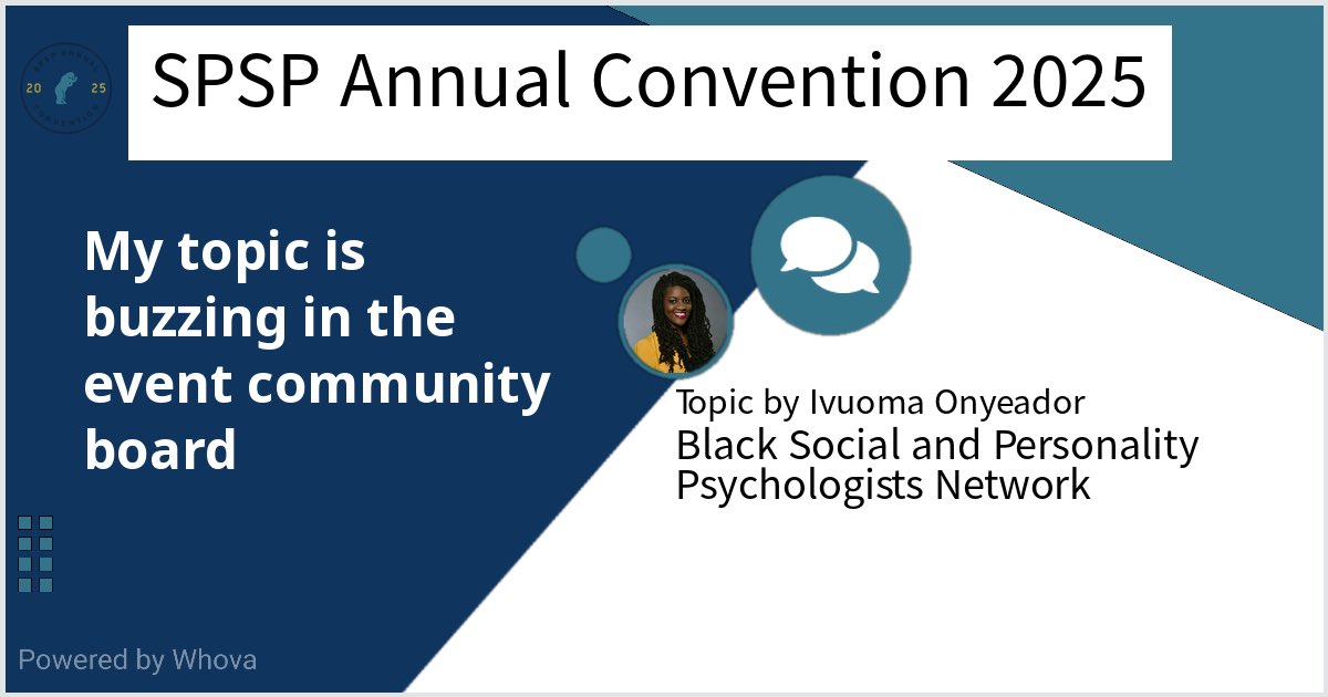 Wow, my thread is on fire! 🔥🔥🔥 Check out the discussion on the event app. #SPSP2025 - via #Whova event app 

lol check out the Whova lap for info about the Black Community Dinner at SPSP. XOXO