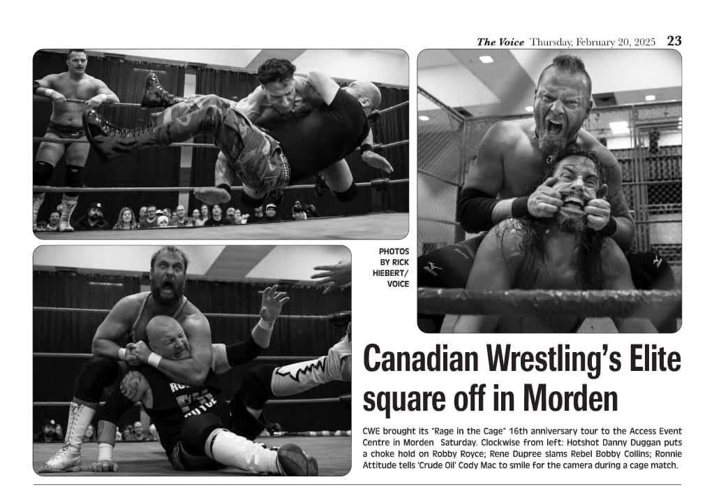 Check out CWE’s highly successful return to Morden featured in this week’s Voice newspaper publication!