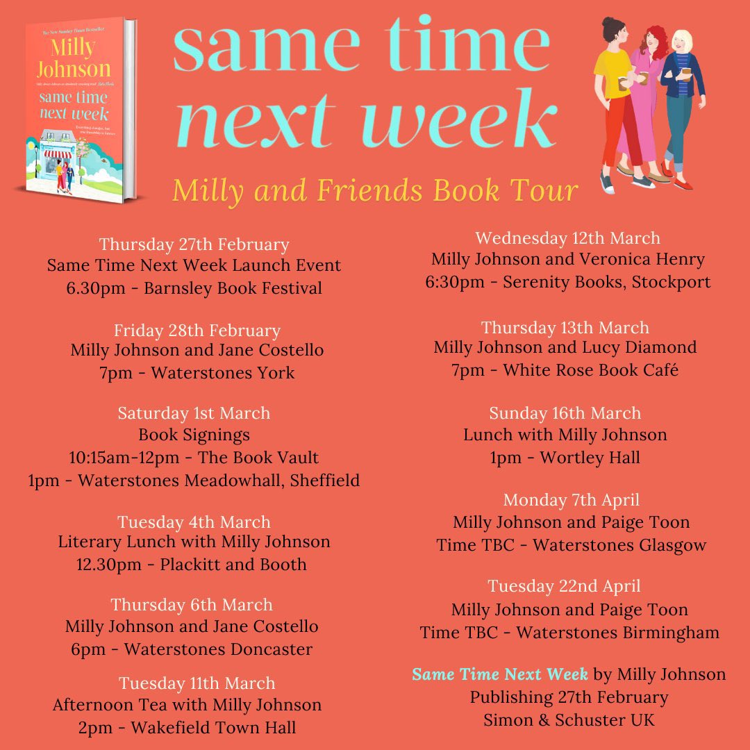 AnnetteHannah's tweet image. ICYMI Absolutely delighted to kick off the #blogtour for the fabulous @millyjohnson and her brand new book #SameTimeNextWeek sincerelybookangels.blogspot.com/2025/02/same-t… 📚😇💕