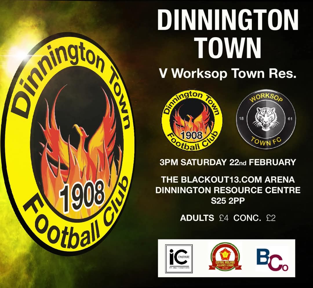 Dinnington Town Football Club (@dinnotownfc) on Twitter photo Next up!!
ποΈ <a href="/worksoptownfc/">Workso(P) Town FC</a> reserves
π Blackout13.com Arena S25 2PP
π
22nd February
π 3pm
π <a href="/CentralMidsAll/">β½οΈ Central Midlands Alliance β½οΈ</a>
Come along and see if the boys in yellow can maintain their advantage at the top and keep the unbeaten run going.
#upthedinno
β«οΈπ‘β«οΈπ‘β«οΈ Next up!!
ποΈ <a href="/worksoptownfc/">Workso(P) Town FC</a> reserves
π Blackout13.com Arena S25 2PP
π
22nd February
π 3pm
π <a href="/CentralMidsAll/">β½οΈ Central Midlands Alliance β½οΈ</a>
Come along and see if the boys in yellow can maintain their advantage at the top and keep the unbeaten run going.
#upthedinno
β«οΈπ‘β«οΈπ‘β«οΈ