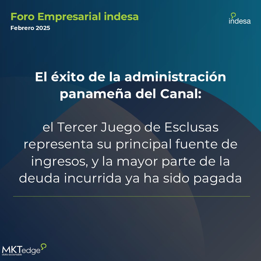indesacapital's tweet image. 💡 Tres razones por las que la administración panameña del Canal de Panamá es un buen negocio para el país y para el mundo (incluyendo EE. UU.) 🚢
Descubre más en la nota estratégica publicada en nuestra página web indesa.com.pa
#economia #canal #panamacanal #panama