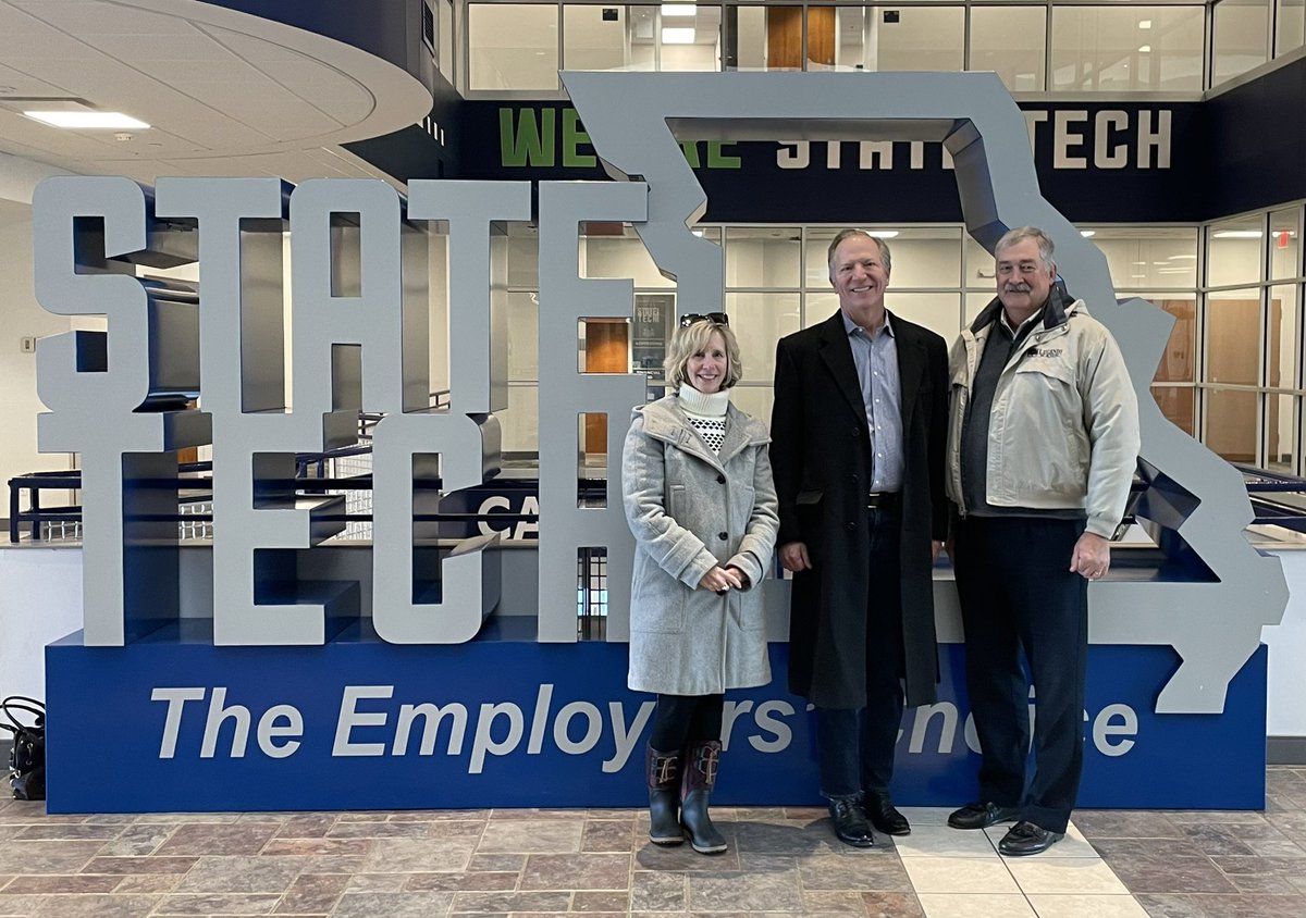 RepBobOnder's tweet photo. ✅ 99% post-education employment rate
✅ #1 retention rate in MO
✅ #1 graduation rate in MO

Now that’s something to be proud of! 

I’m thrilled to represent the incredible faculty, staff, and students of @statetechmo. Thank you for having me today! https://t.co/bQ53w7FkTl