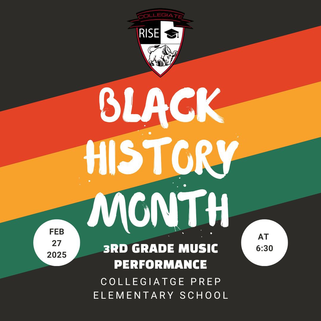 2 events you don't want to miss...
Join us Feb 27th for our Family Engagement &amp; Black History program.