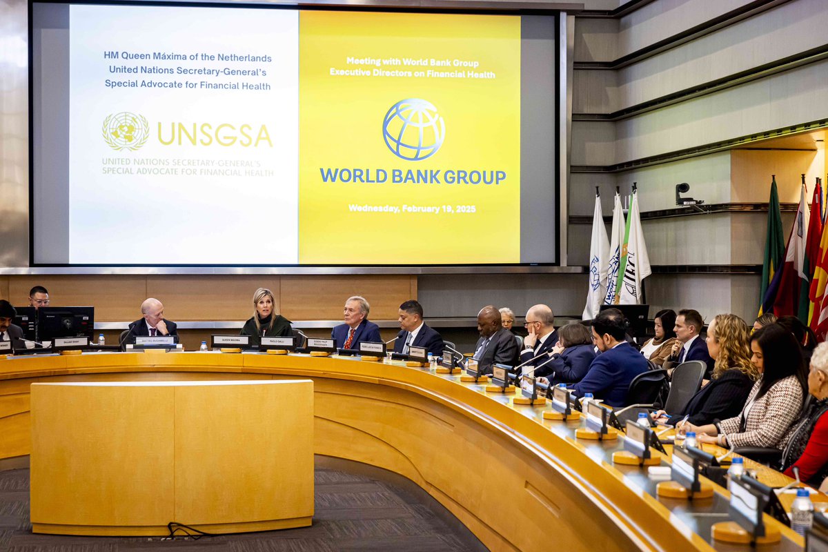 UNSGSA Queen Máxima (@unsgsa) on Twitter photo In an inspiring discussion with <a href="/WorldBank/">World Bank</a> Executive Directors, <a href="/UNSGSA/">UNSGSA Queen Máxima</a> Queen Máxima discussed cooperation on #financialhealth, building on over 15 years of strong partnership on financial inclusion for development. In an inspiring discussion with <a href="/WorldBank/">World Bank</a> Executive Directors, <a href="/UNSGSA/">UNSGSA Queen Máxima</a> Queen Máxima discussed cooperation on #financialhealth, building on over 15 years of strong partnership on financial inclusion for development.