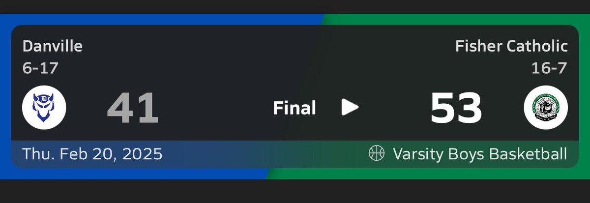The Irish top Danville behind a strong defensive performance led by Joey Ellis. 

We move on to face 2-seed Shekinah Christian in the District Semifinals 
Tuesday, 7PM @ Fairbanks HS
