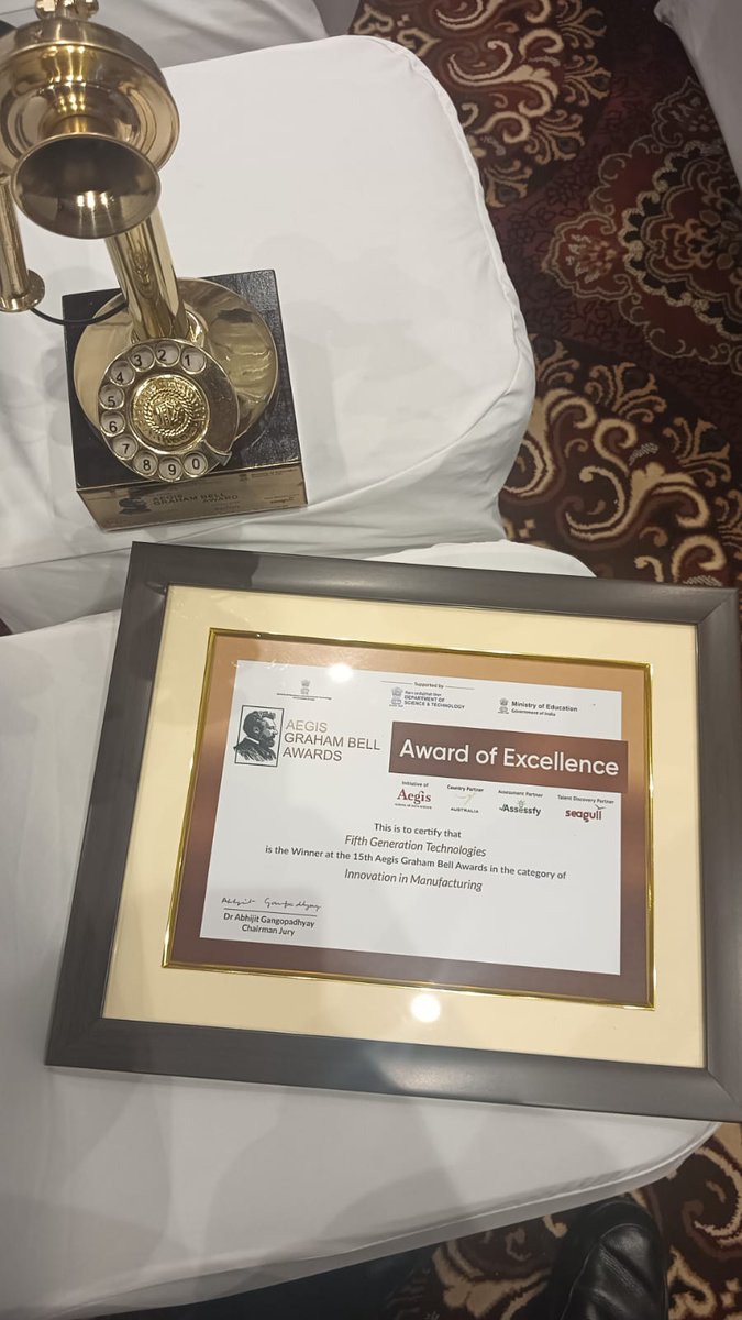 🥇Excited and honored to share that we're the winner in the #manufacturinginnovation category of the 15th Edition of <a href="/AegisGrahamBell/">AegisGrahamBellAward</a>.🏆

#AGBAwards #innovationleadership #innovationexcellence #DigitalIndia #indianmanufacturing

<a href="/EduMinOfIndia/">Ministry of Education</a> | <a href="/GoI_MeitY/">Ministry of Electronics & IT</a> | <a href="/_DigitalIndia/">Digital India</a>
