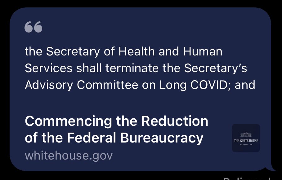I've been processing the termination of the HHS Secretary’s Advisory Committee on Long COVID, of which I was an unpaid volunteer member. This decision doesn’t just eliminate a committee—it diminishes the voices of millions suffering.
1/🧵