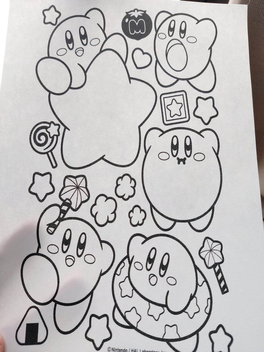 薬局にあったピンクと黄色を盛大に消費するぬりえペーパーもろた 