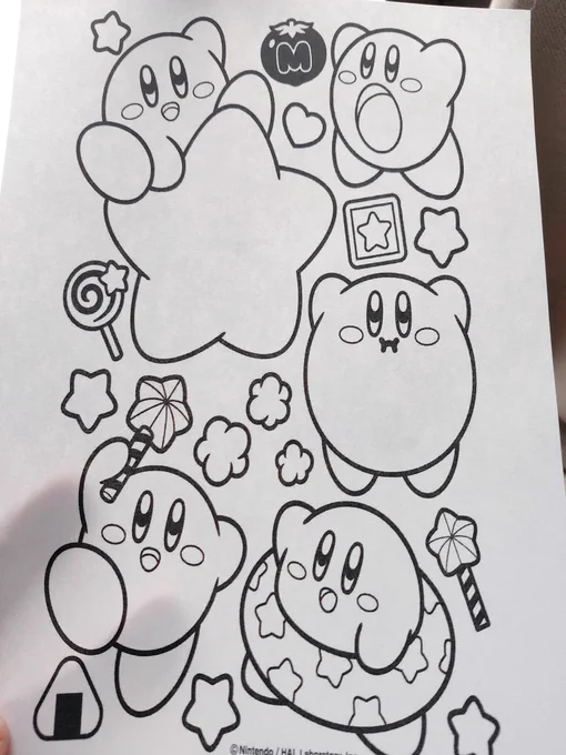 薬局にあったピンクと黄色を盛大に消費するぬりえペーパーもろた 