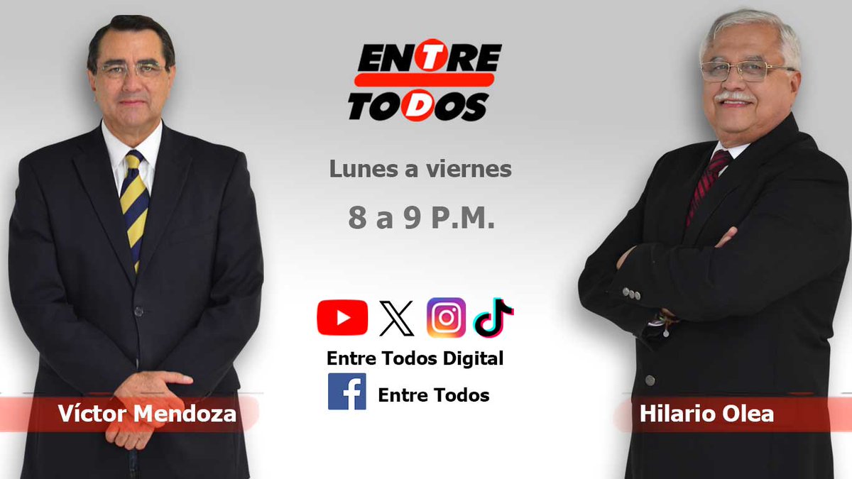 #EntreTodos🎙️
📰 Organizan marcha por justicia de las víctimas de aparatoso choque en Hermosillo.

📰 Hombre sufre descarga eléctrica en una azotea.

📰 Se reportaron 64 mil carros robados asegurados durante 2024.

#EnVivo 
🔴 YouTube: bit.ly/3O8zPVw