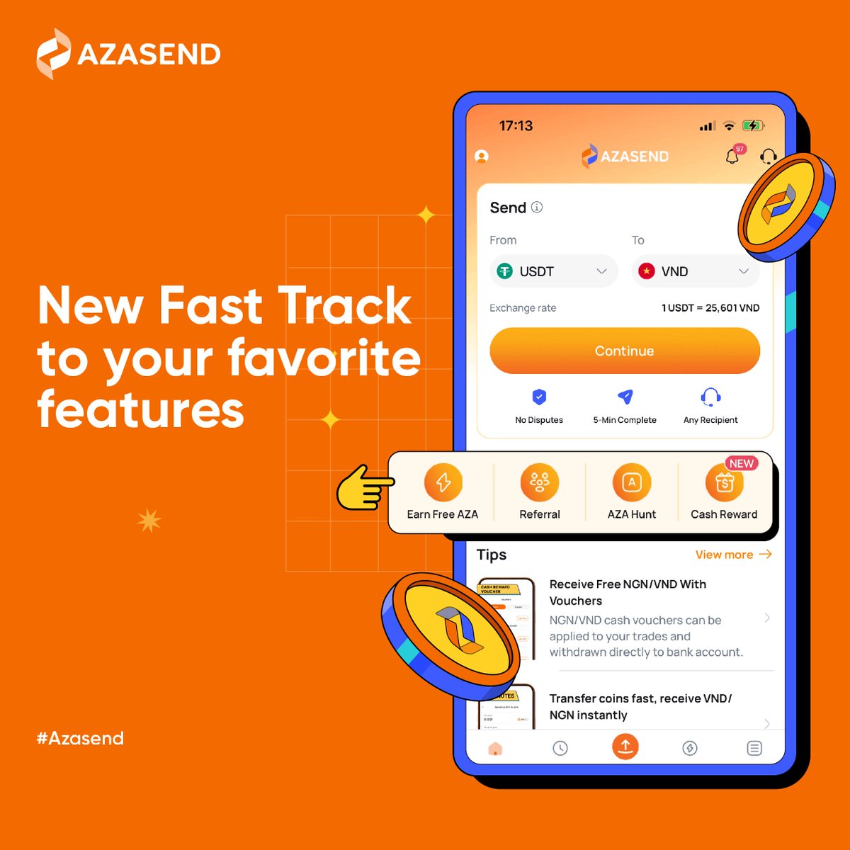 azasend's tweet photo. 🚀 What's your favorite features?
New Fast Track just make navigating Azasend smoother—get to what you need in seconds!
🔗https://t.co/33b5HWZ0Nu
#Azasend #BetterAzasend #azatoken https://t.co/TiqnbZBdex