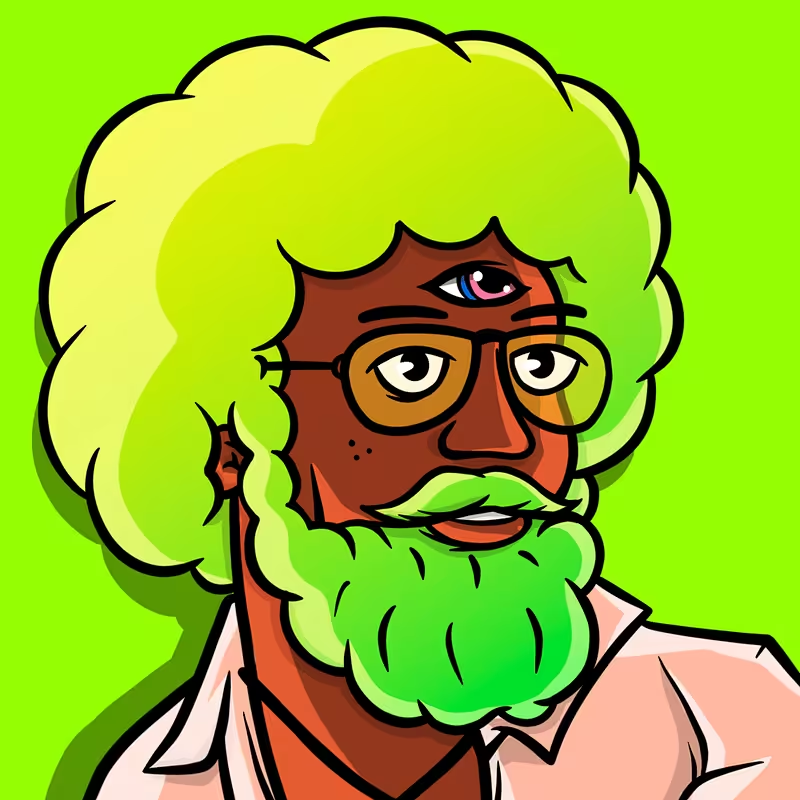 Got my first $RAP NFT. Bet you're green with envy just like this amazing Ross! He may have gotten a little carried away while painting all those green candles.

Kudos to <a href="/TEENSONACID/">TEENSONACID</a> for the amazing art! 🎨

Check out the mint. WL now, public mint Friday. 

<a href="/ROSSonABSTRACT/">Ross the Abstract Painter ✳️</a>