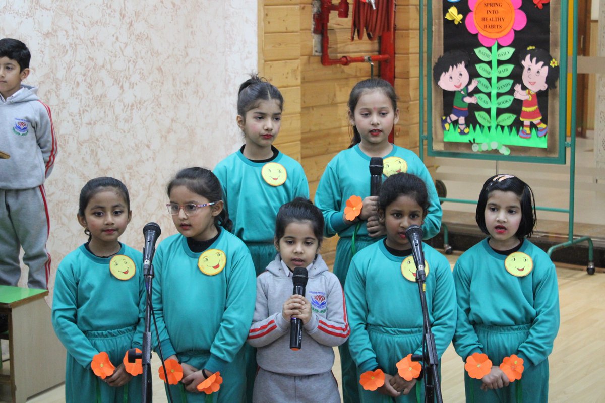 Grade I B learners delivered a lively assembly on 'Spring into Healthy Habits', emphasizing the importance of developing good habits for a healthy lifestyle. 
<a href="/WattalMulla/">Dr. Ameeta Mulla Wattal</a> 
<a href="/Soumya86541065/">Soumya Taneja</a> 
<a href="/_urmimala_/">Urmimala Sudhakar</a>