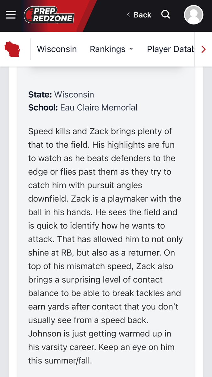 Zack Johnson ‘27 (@zackjohnson14_) on Twitter photo Thank you <a href="/MJ_NFLDraft/">Mark Johnson</a> and <a href="/PrepRedzoneWI/">Prep Redzone Wisconsin</a> for the write up!
<a href="/ecmfootball/">Eau Claire Memorial Football</a> Thank you <a href="/MJ_NFLDraft/">Mark Johnson</a> and <a href="/PrepRedzoneWI/">Prep Redzone Wisconsin</a> for the write up!
<a href="/ecmfootball/">Eau Claire Memorial Football</a>
