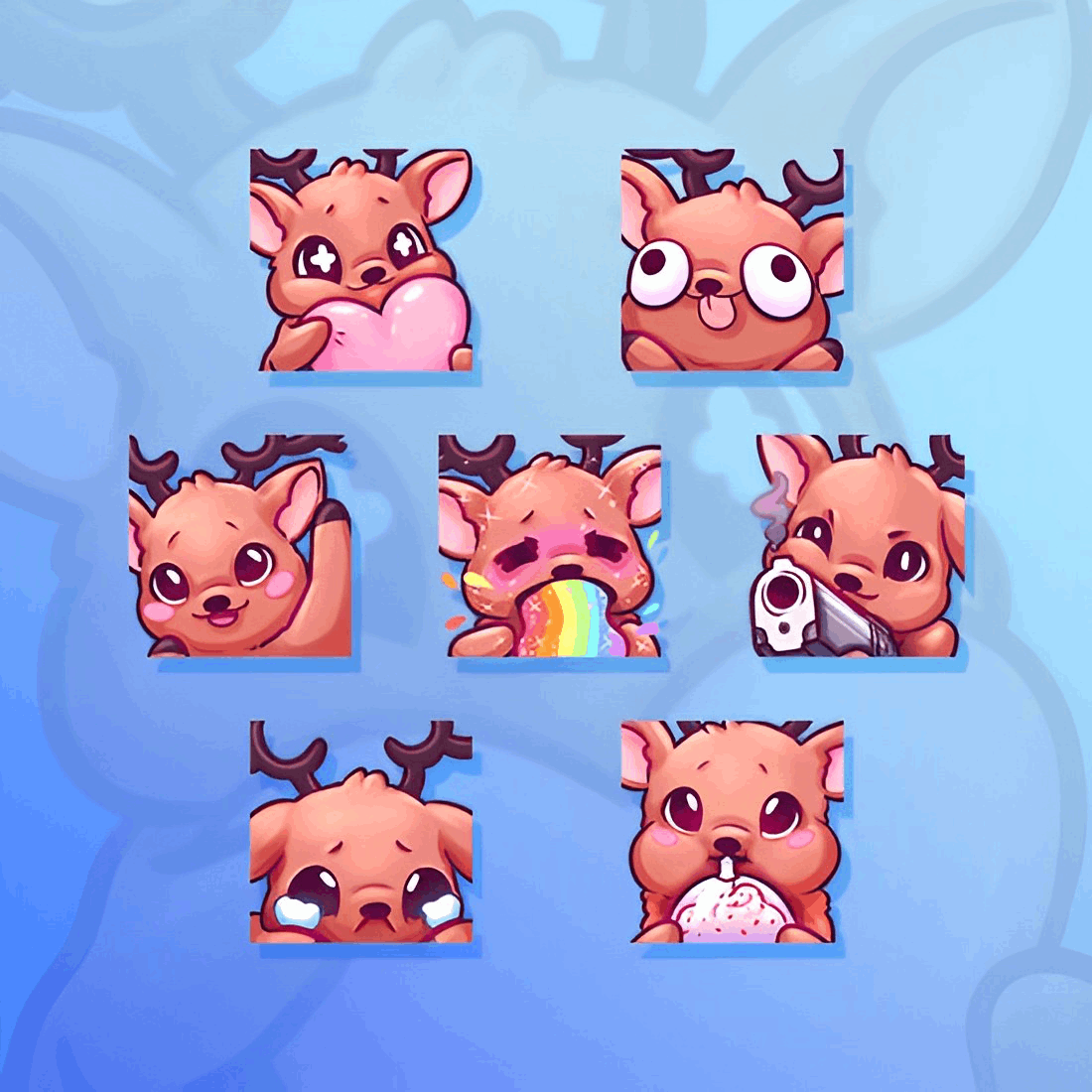 LeadTheWayBeth's tweet photo. Custom emotes that make your stream more fun! 🤣😍

#live #funny #things #small #emotions #twitch #streamers #kick #illustration #adobe #art #work #any #one #who #do #pictures #cartoon #cute #emojis #gif #aniamtion https://t.co/agS0vMWwnF