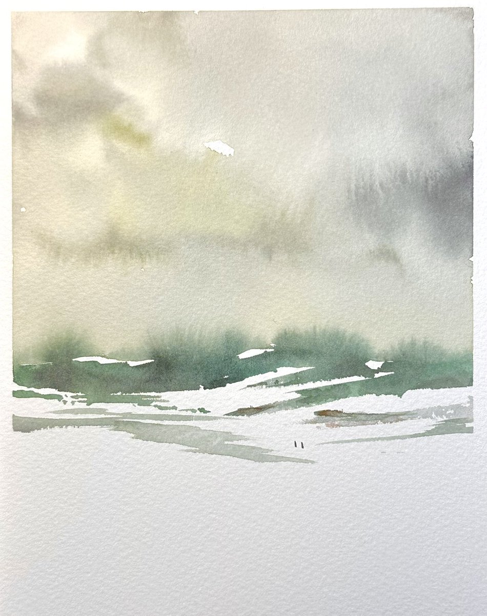 mouen_TW's tweet photo. 「Snow Hill」

#watercolor #水彩画 #透明水彩 #旅の詩 #光を運ぶ者 https://t.co/1XfAlLYiEt
