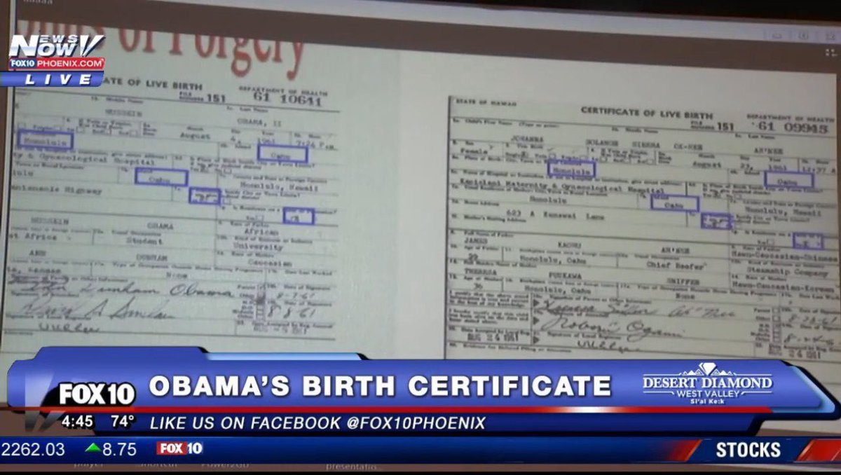 Barack Obama had his Birth Certificate changed - he was born outside America.

Barack Obama was an illegitimate President ‼️