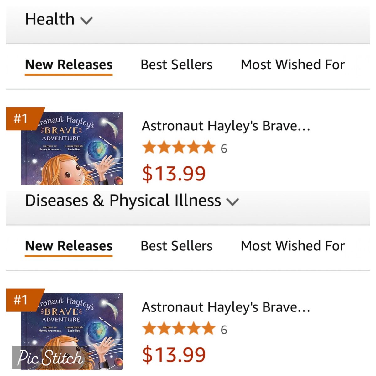 Thank you all for the support and for sharing my story of hope, bravery, and outer space adventures with young dreamers! 💫 My children’s book is the #1 new release in two categories on Amazon and on the list of top new children’s books as well!! 

penguinrandomhouse.com/books/725310/a…