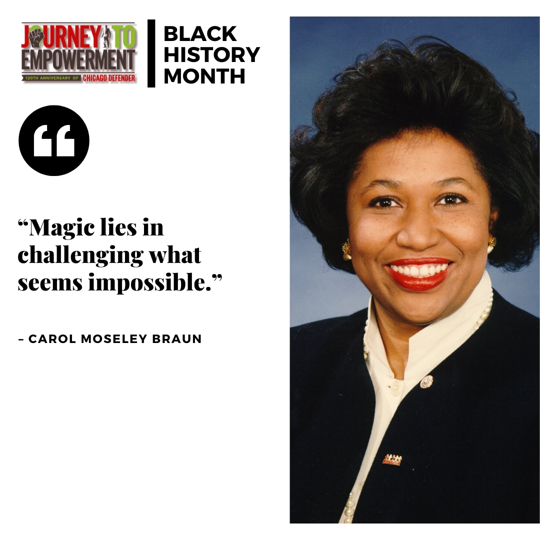 Carol Moseley Braun didn’t just make history—she forced the Senate to make room for Black
women. The first to do it, but far from the last. #CarolMoseleyBraun #Trailblazer