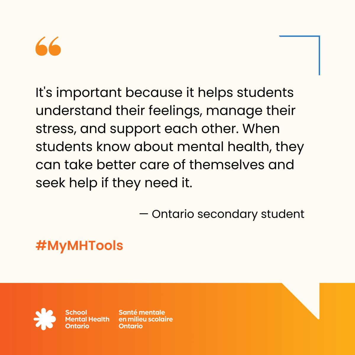 SMHO_SMSO's tweet photo. Last year, School Mental Health Ontario supported the development and implementation of the new Mental Health Literacy Modules for Career Studies (GLC2O). Here's what students have to say about the learning.
#MyMHTools
#StopTheStigma https://t.co/8PXU2Uqq7S