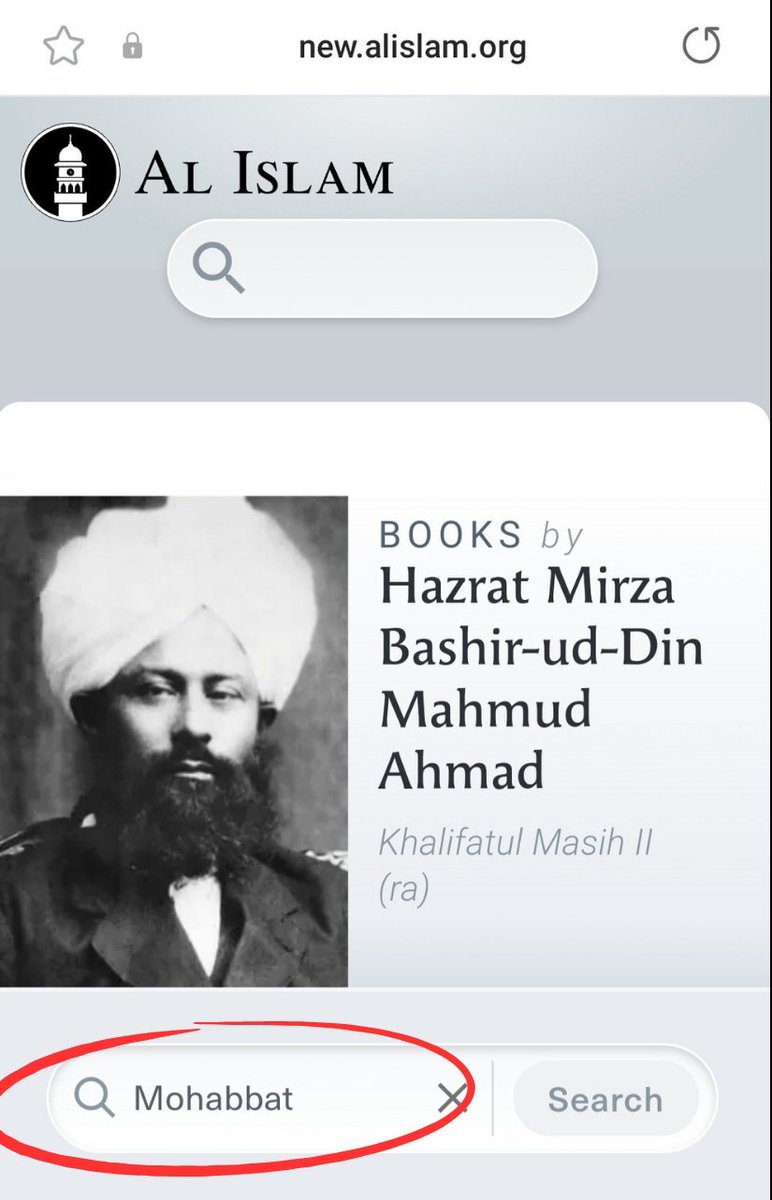 SultanAChoudhr1's tweet photo. Good News 📢
________on Musleh Maud Day 

Gigantic Upgrade to NEW_alislam_org

You can now search the ENTIRE Works of The Second Caliph (ra), even in Transliteration 🔎

Example: Search the urdu word "Mohabbat" 

🔹️It lists the 83 books that contain the word.

🔹️For EACH BOOk, it lists all the pages that mention the word "Mohabbat".

You will fall in Mohabbat (love) with the New Feature 😍