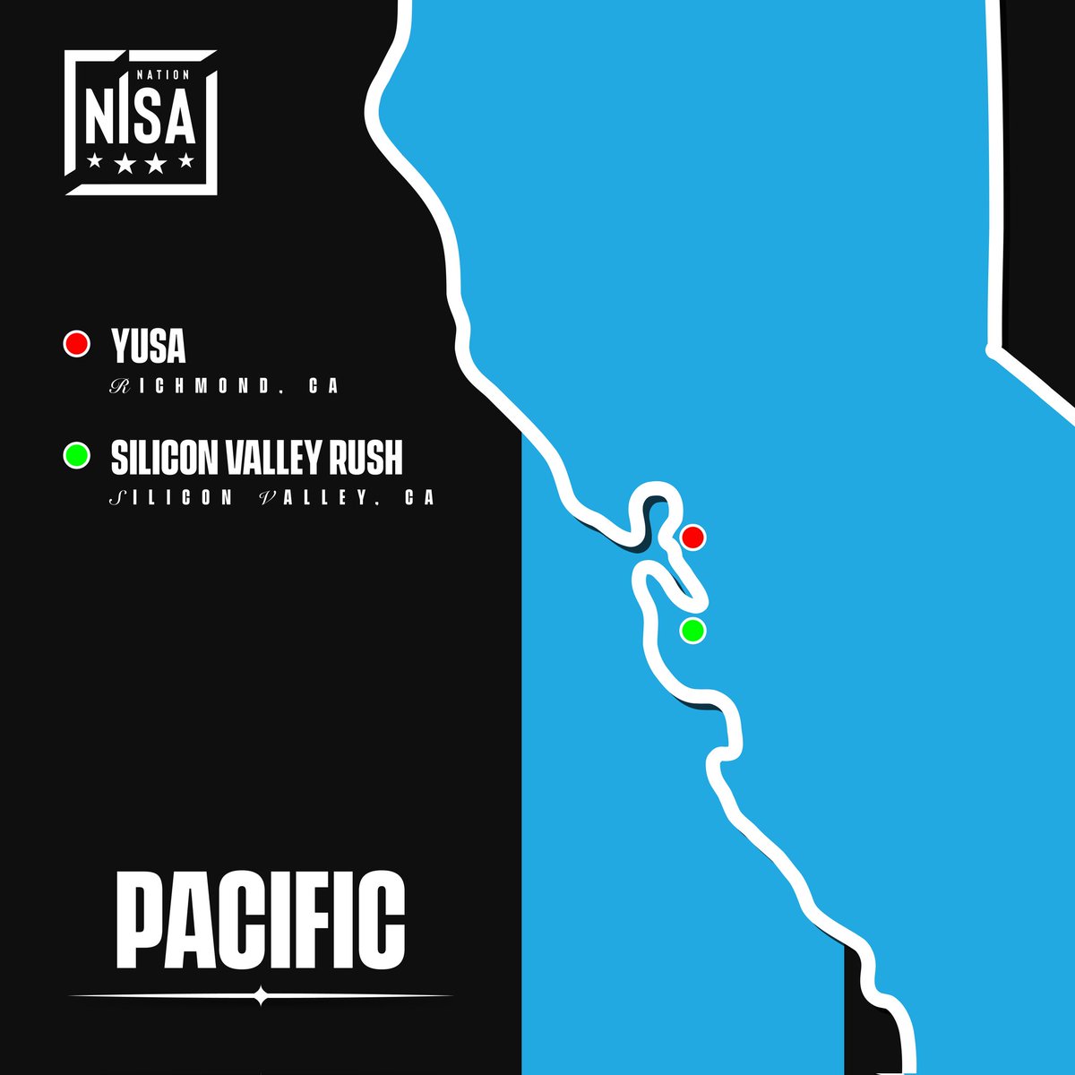 The Pacific Region is in a big-time rush!

Silicon Valley Rush Joins NISA Nation!

The Silicon Valley, CA-based club enters for the Spring Season 🆕️