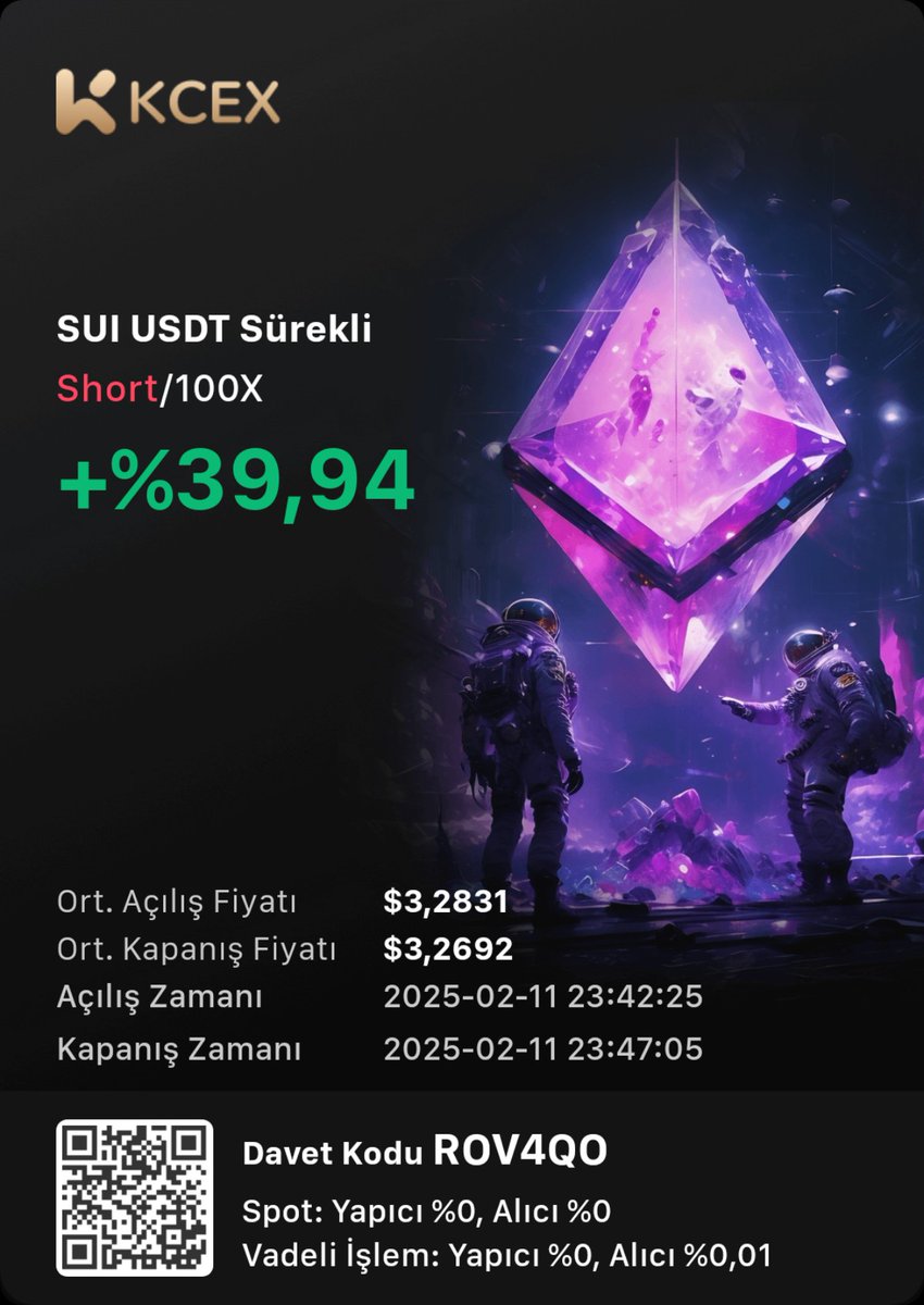 KCEX'e <a href="/KCEX_Turkey/">KCEX_TR</a> Benimle Katıl, piyasadaki en düşük oranların ve 1.000 USDT'ye kadar vadeli işlem deneme bonusu ile ücretsiz çekimlerin keyfini çıkarın! Davet kodum Q24SZ3, hemen kaydolmak için tıkla:  kcex.io/register?invit…