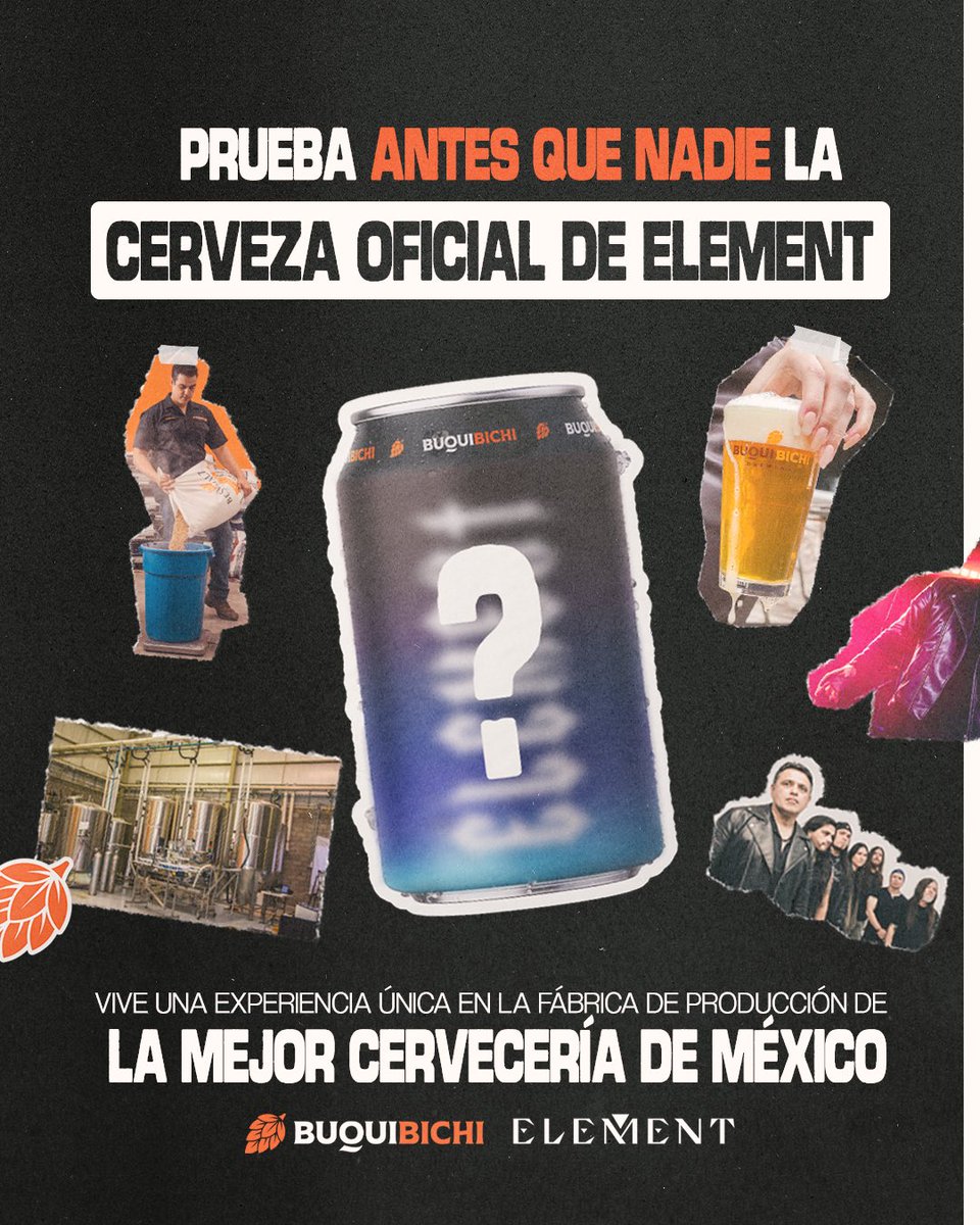 BuquiBichi's tweet photo. ¡La Fábrica se va a prender 🤘🏼🔥🎸!

#Element se presenta en nuestra fábrica de producción, en un ambiente único lleno de buena música y el lanzamiento de la Cerveza Oficial de Element 🍻.

🗓️ Sábado 15 de Marzo
⏰ 9pm
📍Fábrica de producción #BuquiBichi https://t.co/8DWH0hfUB2