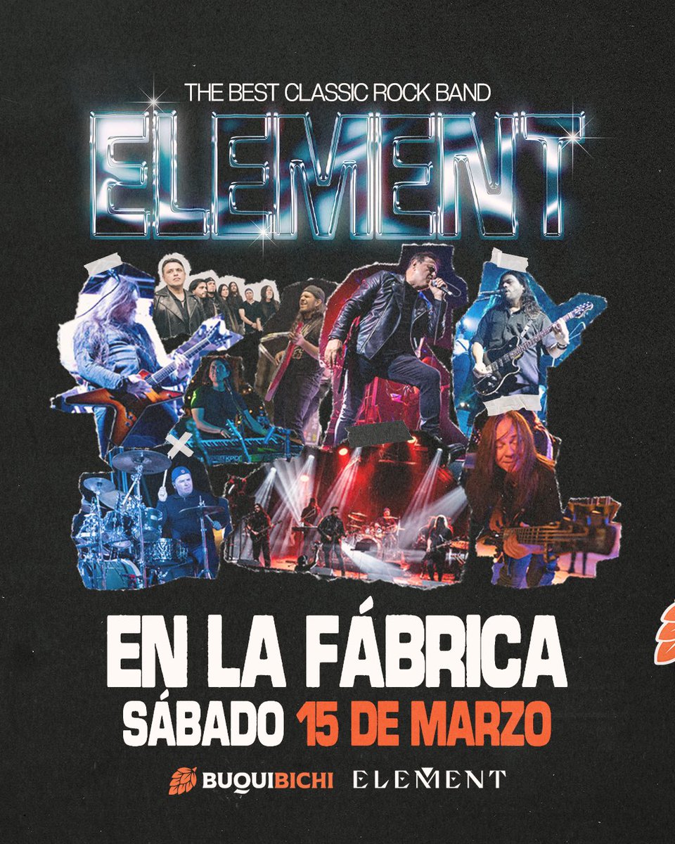 BuquiBichi's tweet photo. ¡La Fábrica se va a prender 🤘🏼🔥🎸!

#Element se presenta en nuestra fábrica de producción, en un ambiente único lleno de buena música y el lanzamiento de la Cerveza Oficial de Element 🍻.

🗓️ Sábado 15 de Marzo
⏰ 9pm
📍Fábrica de producción #BuquiBichi https://t.co/8DWH0hfUB2