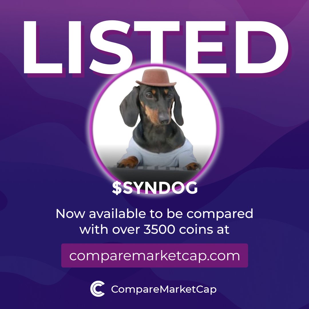 comparemcap's tweet photo. $SYNDOG is now listed on https://t.co/EO7U8OU1aX!

📈$2.0M
💸$0.002

Check Synthesizer Dog on:
Website: https://t.co/ejJbX7phP2
X: @synthesizerdog
Telegram: https://t.co/i32v83jmoj https://t.co/DGK8NSJGHx