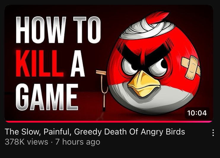 A Random Dude’s Angry Birds Opinions tweet media