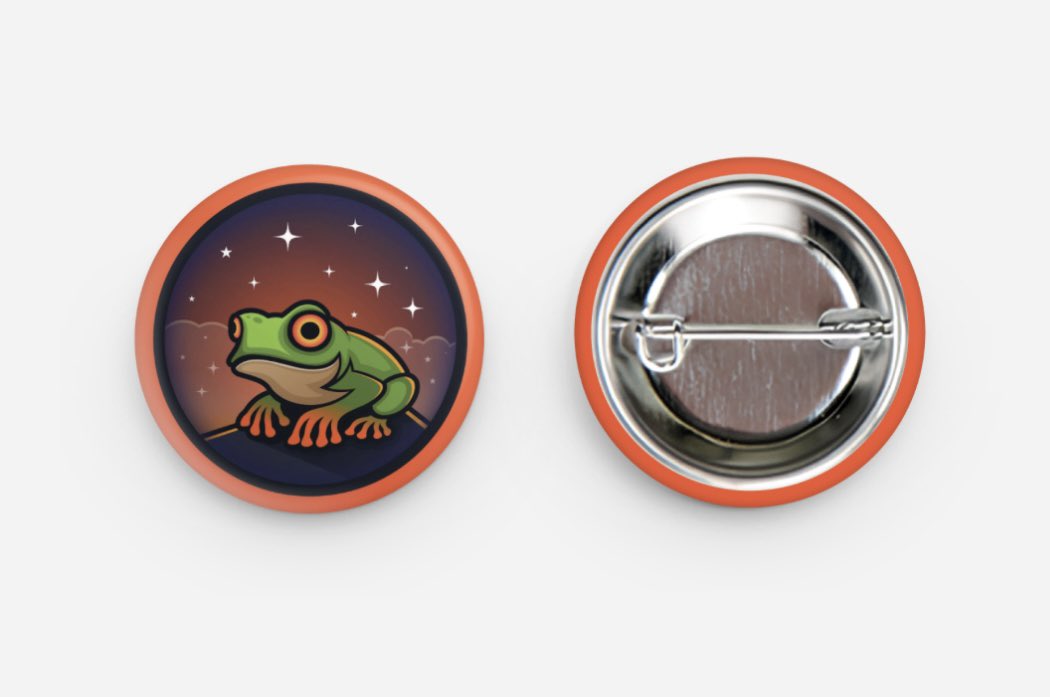 itsfrogolate's tweet photo. I ordered some custom badges so people can redeem points on stream for me to send them one :) might only ever end up giving one or two away but it’s a fun idea I think https://t.co/4GeUvCHBAc