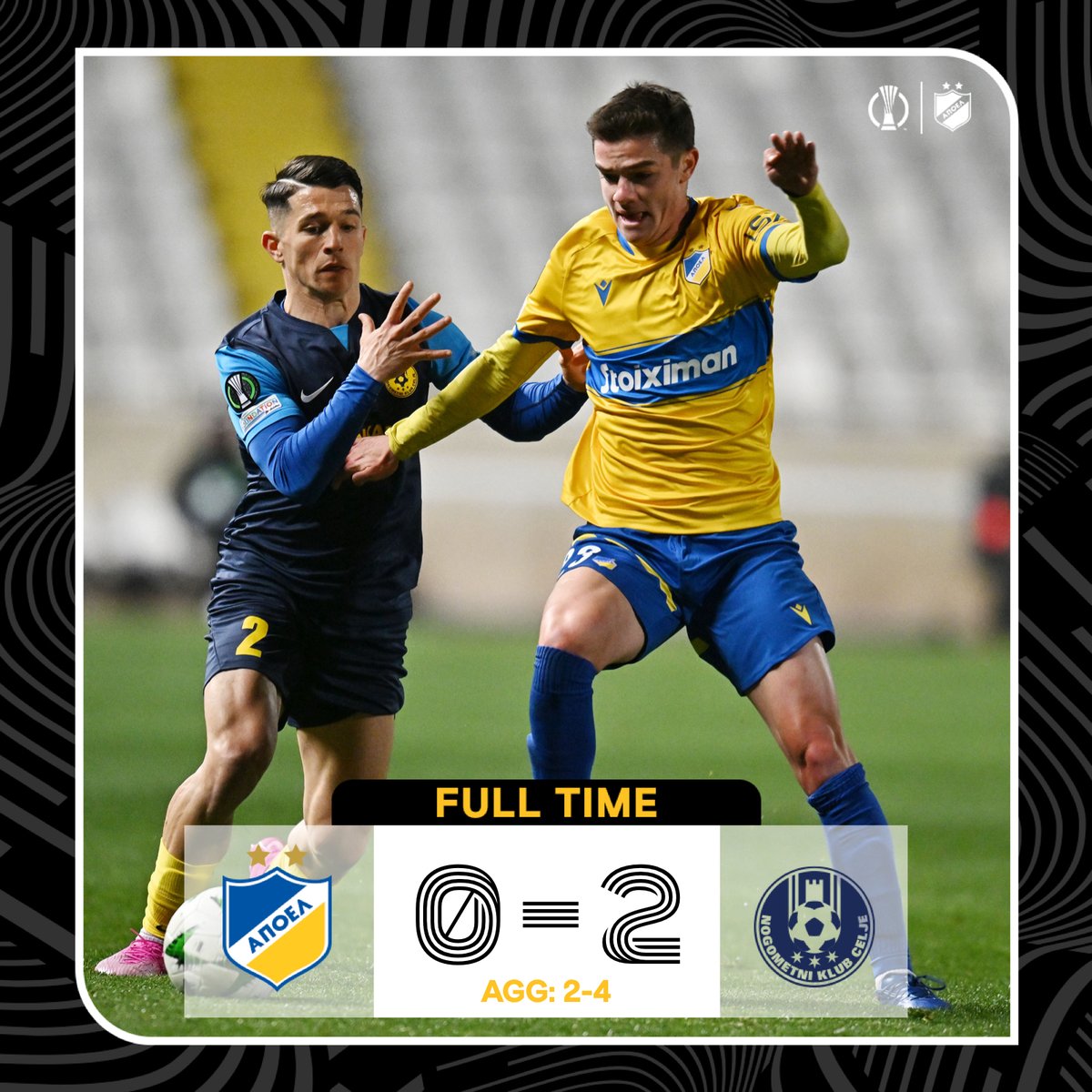 ParisMazis's tweet photo. #Mazi24 #OlaSports #UECL #APOvCLJ Αποκλεισμός-σοκ για τον Α.Π.Ο.Ε.Λ. https://t.co/NOlWBH7XnB