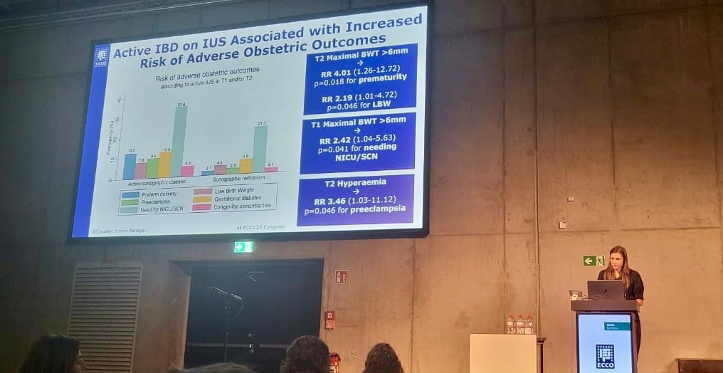 Emma Flanagan (@dremmaflanagan) on Twitter photo An honour to present on behalf of <a href="/RalleyP/">Ralley Prentice</a> & our team aiming to enhance care for 🤰 women with #IBD: Active disease on IUS in pregnancy associated with ⬆️ adverse pregnancy outcomes. We suggest #IUS monitoring in T1 and T2 and target IUS remission where possible #ECCO2025 An honour to present on behalf of <a href="/RalleyP/">Ralley Prentice</a> & our team aiming to enhance care for 🤰 women with #IBD: Active disease on IUS in pregnancy associated with ⬆️ adverse pregnancy outcomes. We suggest #IUS monitoring in T1 and T2 and target IUS remission where possible #ECCO2025