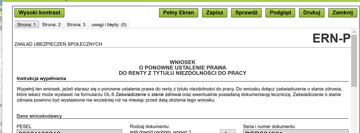 Nie mam już siły. Po 3 latach znów wypełniam  wniosek do <a href="/zus_pl/">ZUS</a> by mój niepełnosprawny syn mógł dalej otrzymywać swoją rentę socjalną (2127,67 zł) Gonią terminy, biegam za zaświadczeniami. Znów udowadniam ZUSowi że on ma zespół Downa i różne choroby
To jest piekło. Jak pracować?