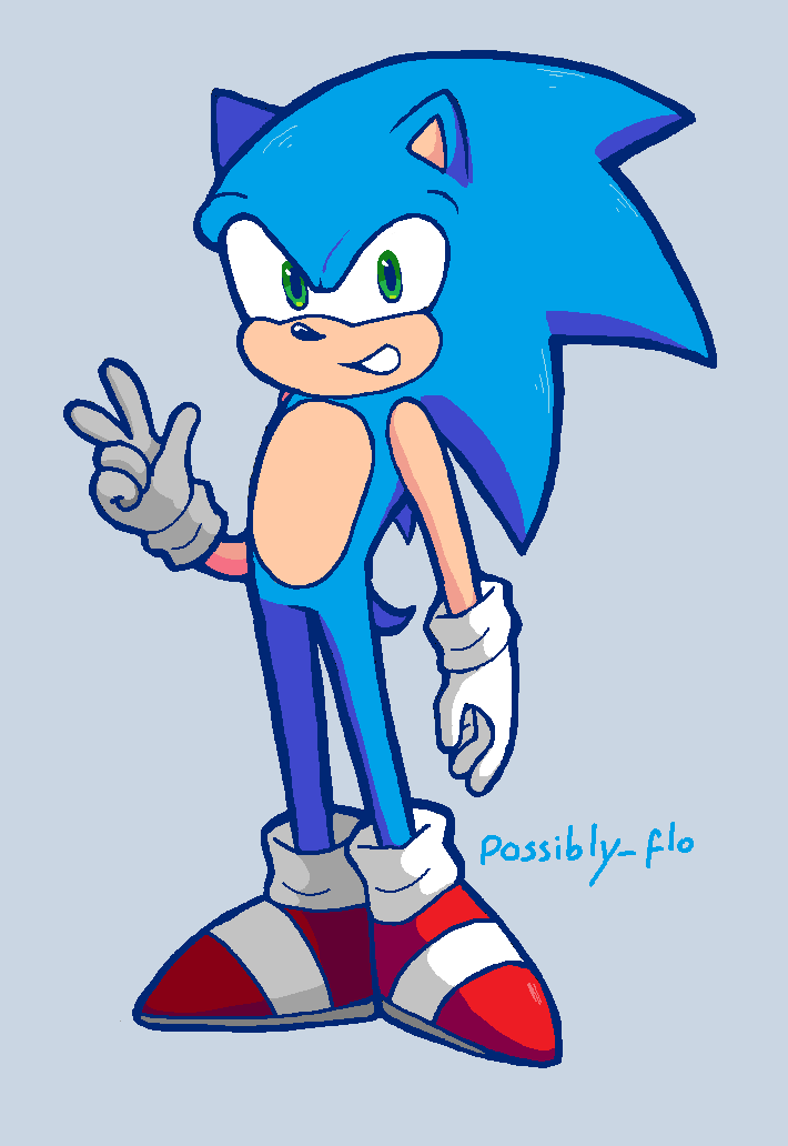 Possibly_Flo's tweet photo. I gotta try drawing more dynamic poses with this funky guy #SonicTheHedgehog #sonicfanart https://t.co/MLQmqwMtO1