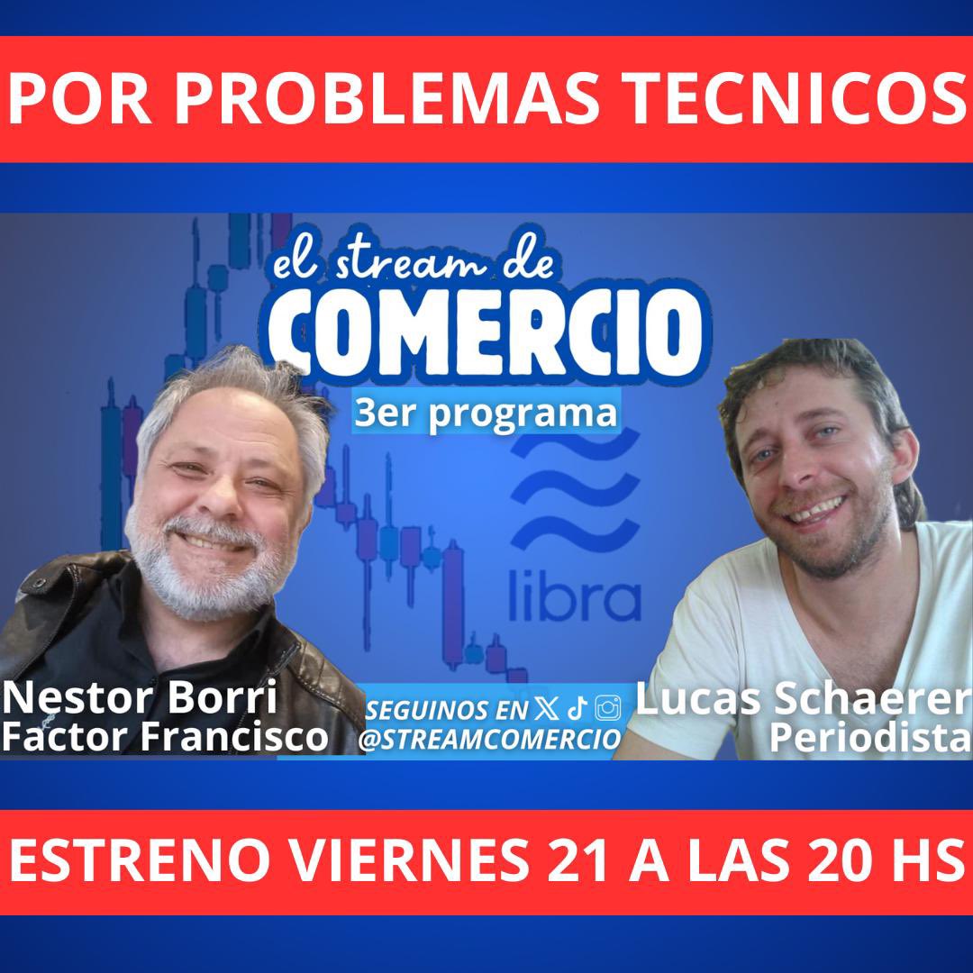 StreamComercio's tweet photo. 🎙#STREAMDECOMERCIO
📢 No te pierdas el 3er programa / Nestor Borri y Lucas Schaerer sobre la salud de Francisco / Criptoestafa y mucho más!
🗓 VIERNES 21/02
⌚️ 20 HS
👉https://t.co/ey8FkSOkzb https://t.co/iIzAPNNByf