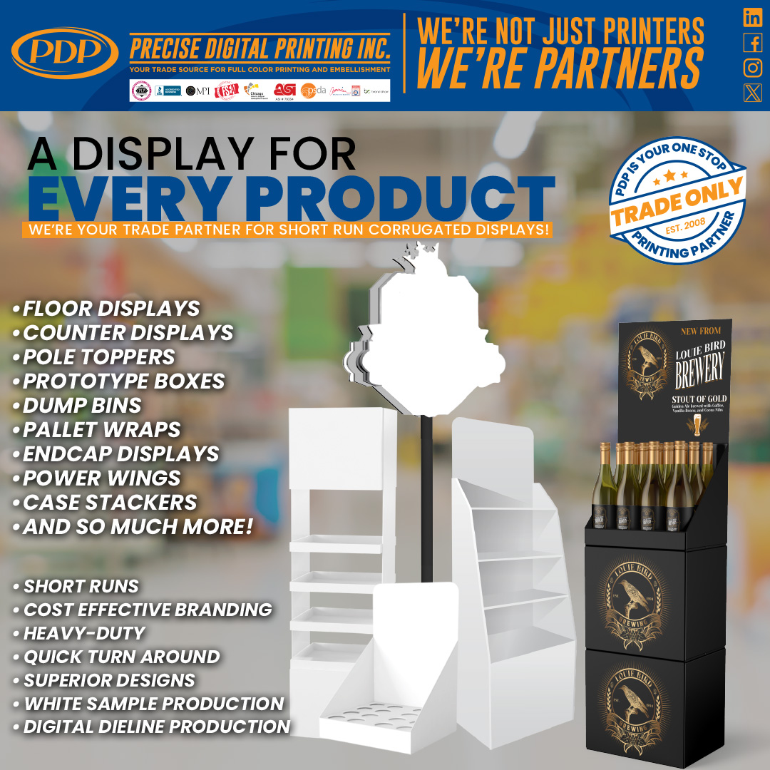 PrintingPrecise's tweet image. A display for every product! We're your trade partner for short run corrugated displays! #largeformatprinting #printingindustry #printingservices #printingcompany #corrugatedpackaging #POPdisplays #displaysolutions

Learn more here »» precisedigitalprinting.com