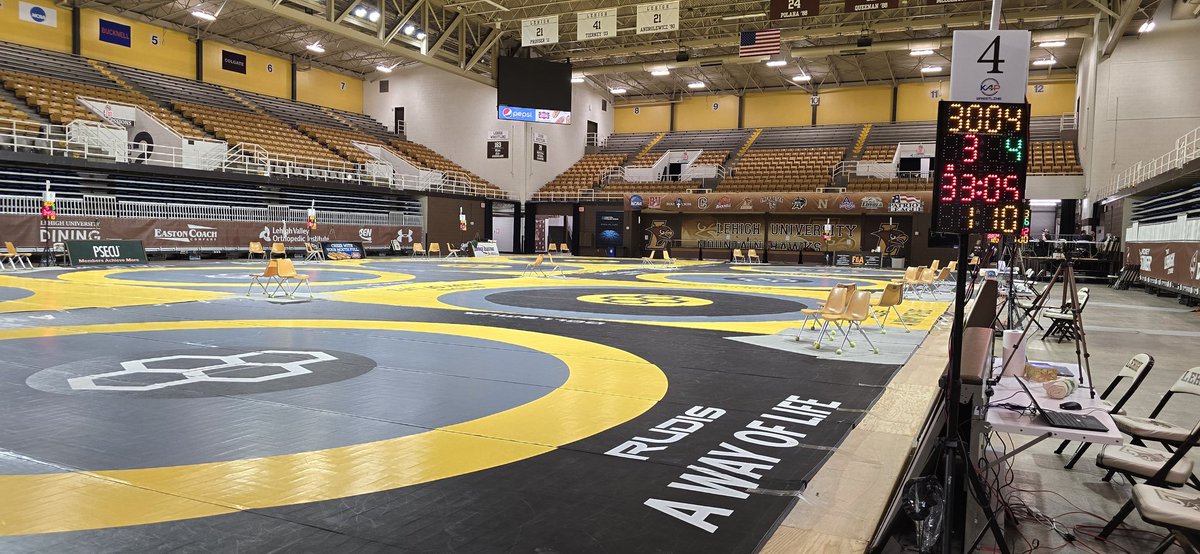 First ones in the arena for practice
#ChampionshipsUnderConstruction