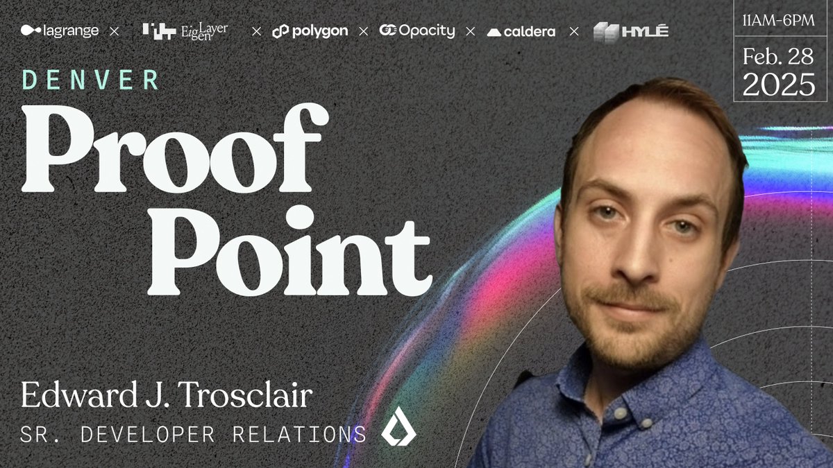 28/ THE ✨PROOF POINT✨ SPEAKERS LIST CONTINUES:

@edwardLSK is the Sr. DevRel at <a href="/LiskHQ/">Lisk</a>, a purpose built L2 for builders in high-growth markets, and a long time blockchain advocate.
